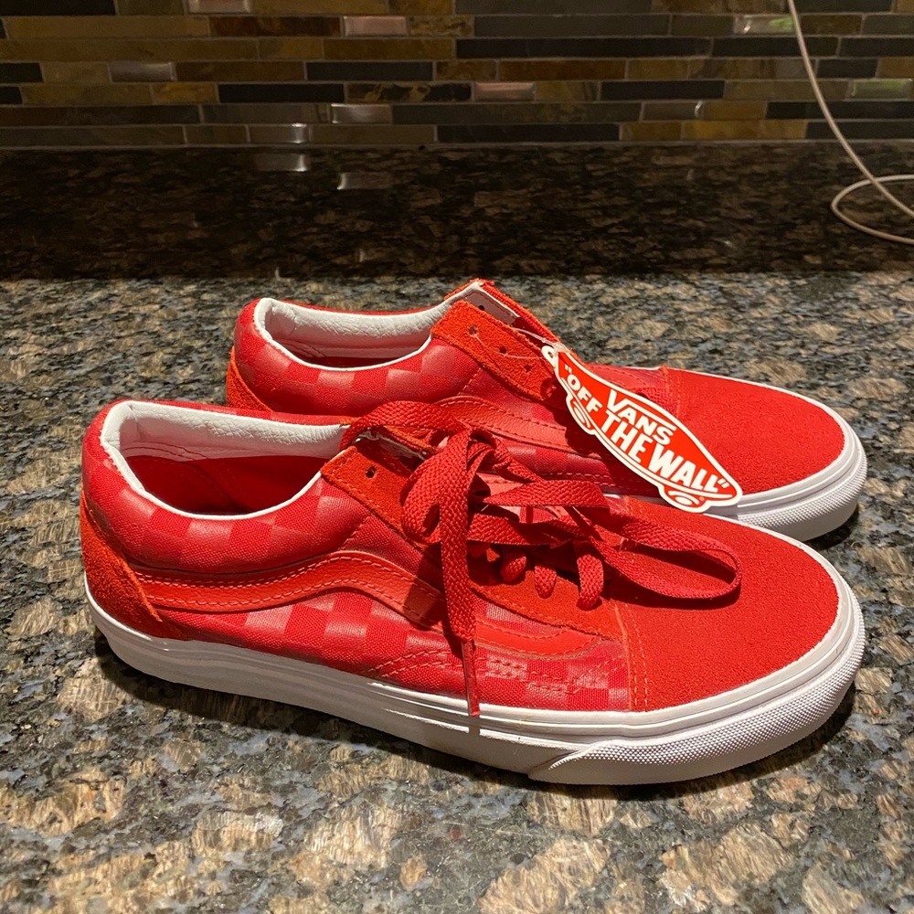 NWT red checkered vans